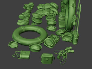 us naval objects pack1 3D Print Model