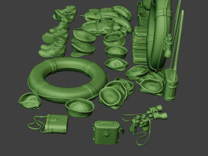 us naval objects pack1 3D Print Model