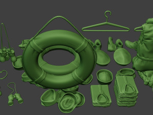 us naval objects pack1 3D Print Model