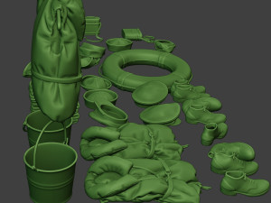 us naval objects pack1 3D Print Model