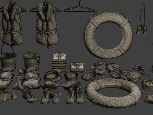 us naval objects pack1 3D Print Model