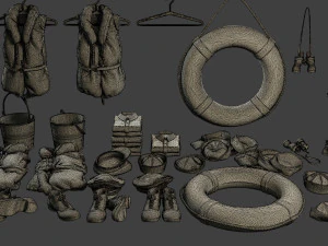 us naval objects pack1 3D Print Model