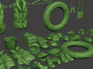 us naval objects pack1 3D Print Model