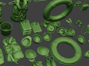 us naval objects pack1 3D Print Model