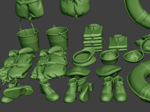 us naval objects pack1 3D Print Model