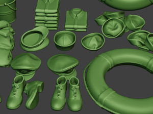 us naval objects pack1 3D Print Model