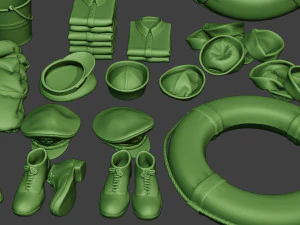us naval objects pack1 3D Print Model