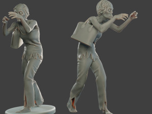 casual zombie female cz1 0001 Modello di stampa 3D