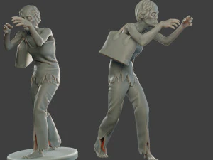 casual zombie female cz1 0001 3D Print Model