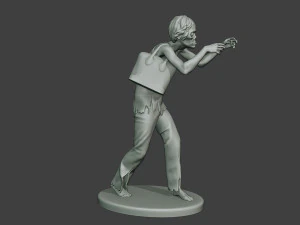casual zombie female cz1 0001 3D Print Model