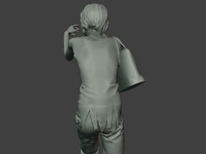 casual zombie female cz1 0001 Modello di stampa 3D