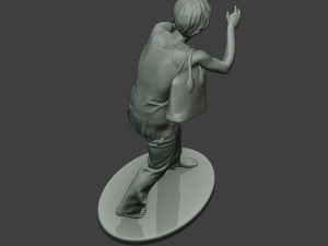 casual zombie female cz1 0001 Modello di stampa 3D