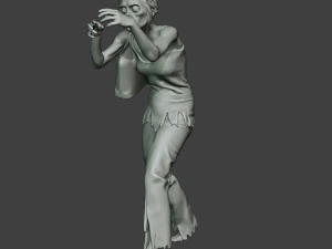 casual zombie female cz1 0001 3D Print Model