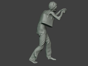 casual zombie female cz1 0001 Modello di stampa 3D