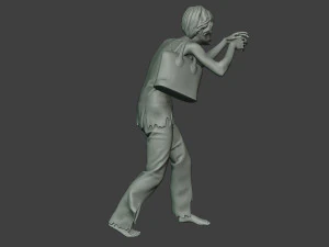 casual zombie female cz1 0001 3D Print Model