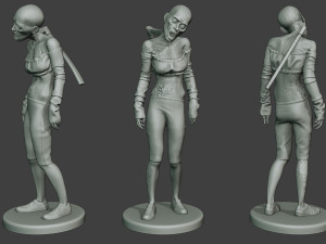 casual zombie female cz1 0002 3D Print Model