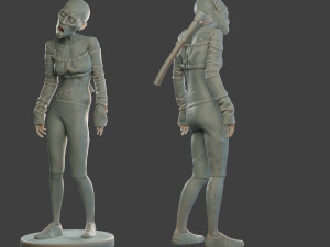 casual zombie female cz1 0002 Modelo de impresión 3D