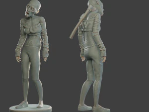 femmina zombie casual cz1 0002 Modello di stampa 3D