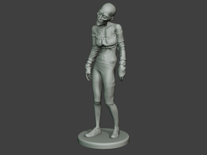 casual zombie female cz1 0002 Modelo de impresión 3D
