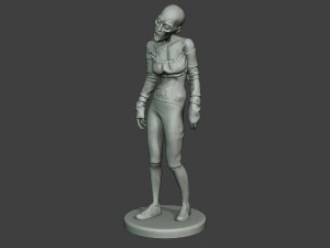 femmina zombie casual cz1 0002 Modello di stampa 3D