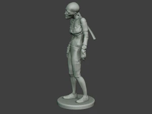 femmina zombie casual cz1 0002 Modello di stampa 3D