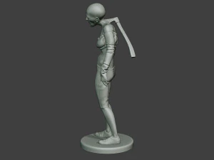 femmina zombie casual cz1 0002 Modello di stampa 3D