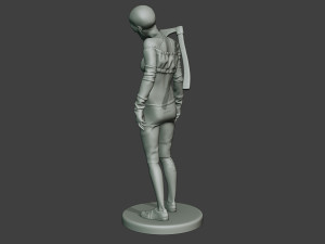 casual zombie female cz1 0002 Modelo de impresión 3D