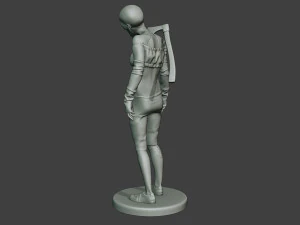 femmina zombie casual cz1 0002 Modello di stampa 3D