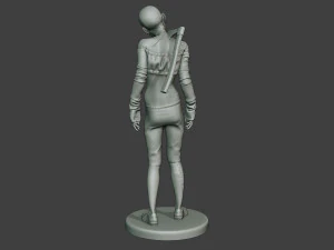 femmina zombie casual cz1 0002 Modello di stampa 3D