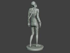 femmina zombie casual cz1 0002 Modello di stampa 3D