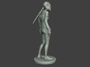 femmina zombie casual cz1 0002 Modello di stampa 3D