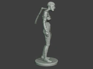 femmina zombie casual cz1 0002 Modello di stampa 3D