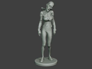 femmina zombie casual cz1 0002 Modello di stampa 3D