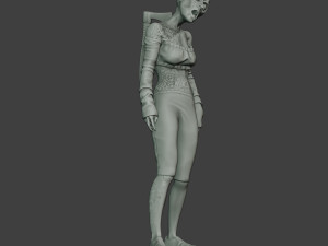 casual zombie female cz1 0002 Modelo de impresión 3D