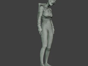 femmina zombie casual cz1 0002 Modello di stampa 3D