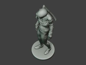 femmina zombie casual cz1 0002 Modello di stampa 3D