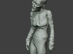 femmina zombie casual cz1 0002 Modello di stampa 3D