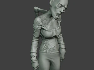 femmina zombie casual cz1 0002 Modello di stampa 3D