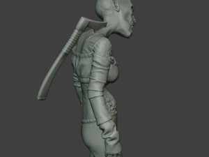 casual zombie female cz1 0002 Modelo de impresión 3D