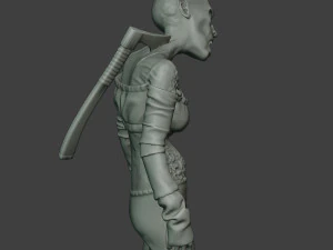 femmina zombie casual cz1 0002 Modello di stampa 3D