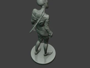 femmina zombie casual cz1 0002 Modello di stampa 3D