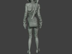 femmina zombie casual cz1 0002 Modello di stampa 3D