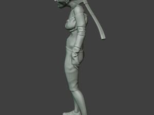 casual zombie female cz1 0002 Modelo de impresión 3D
