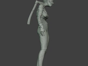 femmina zombie casual cz1 0002 Modello di stampa 3D