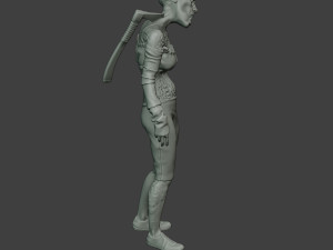 casual zombie female cz1 0002 Modelo de impresión 3D