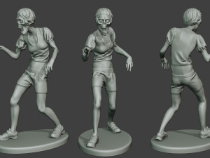casual zombie female cz1 0003 3D Print Model