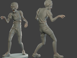 casual zombie female cz1 0003 Modelo de Impressão 3D
