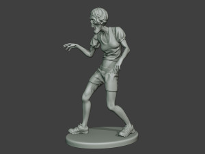 casual zombie female cz1 0003 Modelo de Impressão 3D