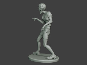 casual zombie female cz1 0003 Modelo de Impressão 3D