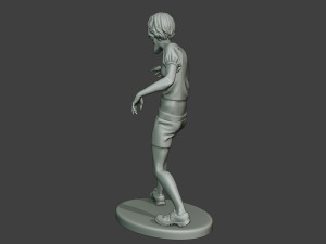 casual zombie female cz1 0003 Modelo de Impressão 3D